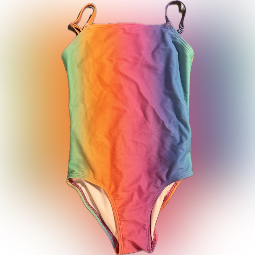 Old Navy Girls Rainbow Ombre One-Piece Swimsuit